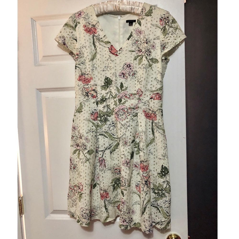Ann Taylor Eyelet Floral Print Dress